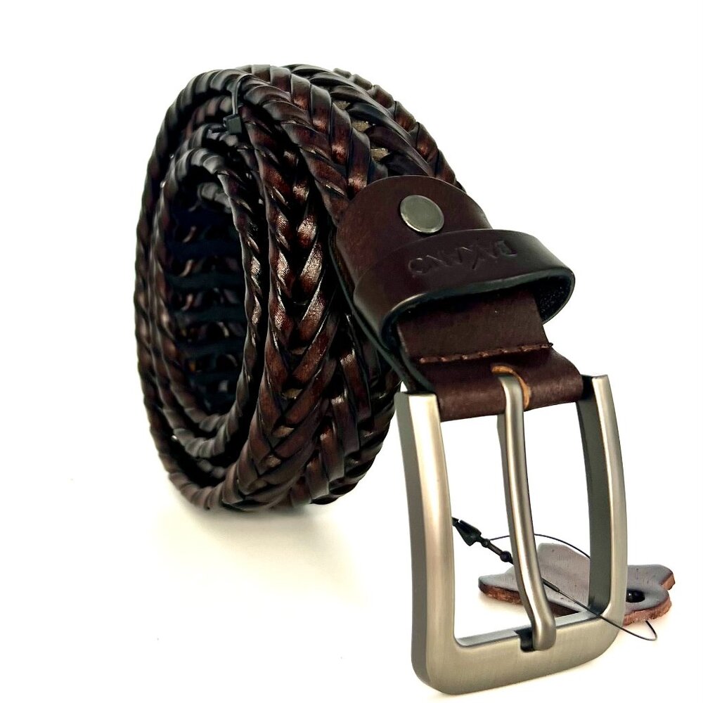 Men's Belt Leather Handmade Braided 1 1/2" fully adjustable